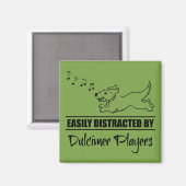 Aimant Courir un chien facilement distrait par les joueur (Recto/Verso)