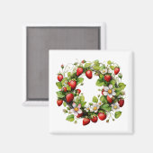 Aimant Couronne de Fraises (Recto/Verso)