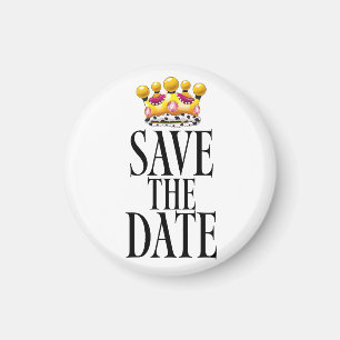 Aimant Couronne de mariage pour sauvegarde de la date