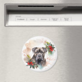 Aimant Couronne de Noël festive de Cane Corso (In Situ (Lave-vaisselle))