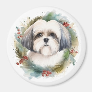 Aimant Couronne de Noël festive Malti Tzu