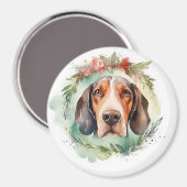 Aimant Couronne de Noël festive Treeing Walker (Recto/Verso)
