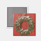 Aimant Couronne de Noël suspendue à une porte (Recto/Verso)