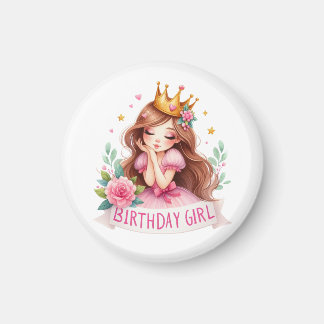 Aimant Couronne de princesse d'anniversaire