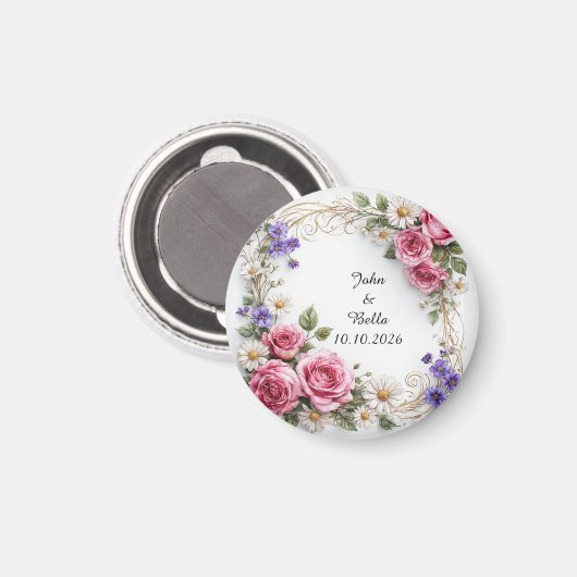 Aimant Couronne décorative florale (Recto/Verso)