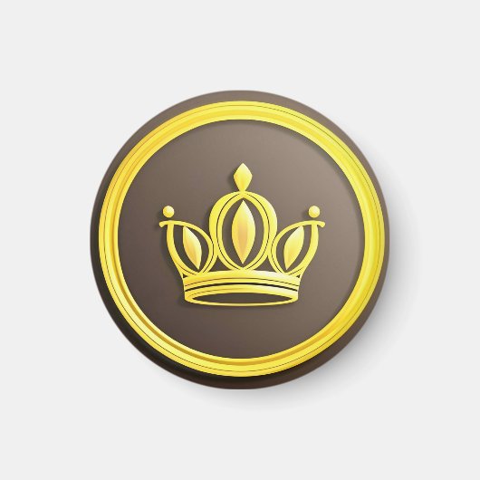 Aimant Couronne Dorée Élégante (Devant)
