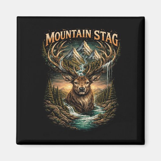 Aimant Couronne du cerf de montagne (Devant)
