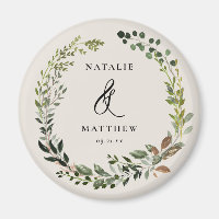 Couronne feuillage rustique fête de mariage d'hive