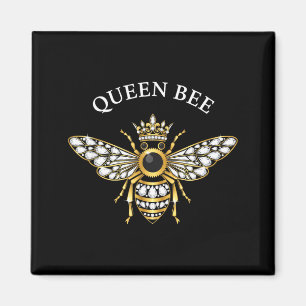Aimant Couronne florale de reine abeille Illustration de