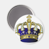 Aimant Couronne royale bleue et or (Recto/Verso)