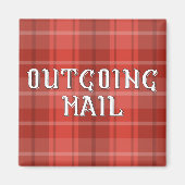 Aimant Courrier sortant Red Plaid (Devant)