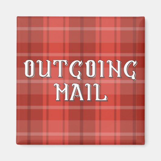 Aimant Courrier sortant Red Plaid (Devant)