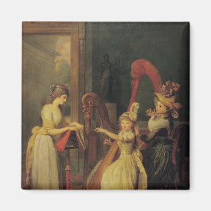 Aimant Cours de harpe donné par Madame de Genlis