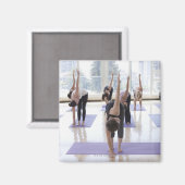 Aimant cours de yoga avec instructeur dans un (Recto/Verso)