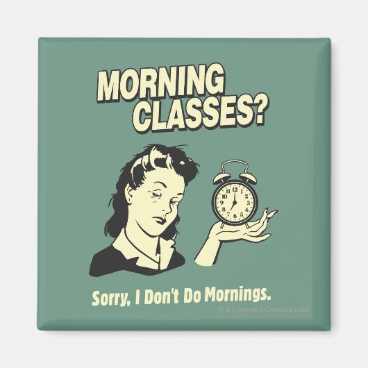 Aimant Cours du matin : Je ne fais pas le matin (Devant)