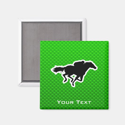 Aimant Course à cheval verte (Recto/Verso)