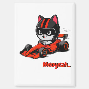 Aimant Course automobile de chat