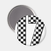 Aimant course automobile numéro 17 (Recto/Verso)