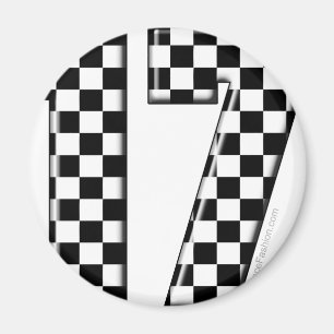 Aimant course automobile numéro 17