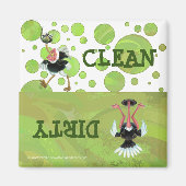 Aimant Course d'autruche dans le marais (Devant)