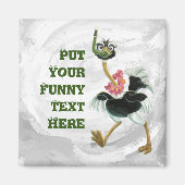 Aimant Course d'autruche dans le marais (Devant)