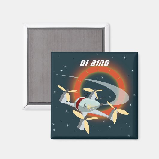 Aimant Course de drones (Recto/Verso)
