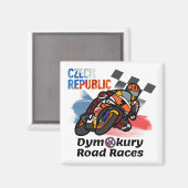 Aimant Course de la moto Dymokury (Recto/Verso)