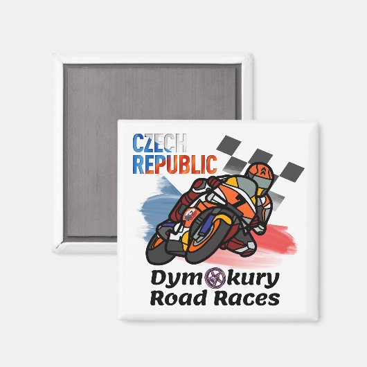 Aimant Course de la moto Dymokury (Recto/Verso)