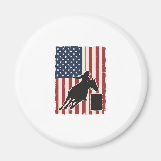 Aimant Course de tonneaux Drapeau américain Design vector (Devant)