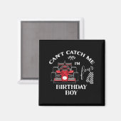 Aimant Course de voitures d'anniversaire pour garçons de (Recto/Verso)
