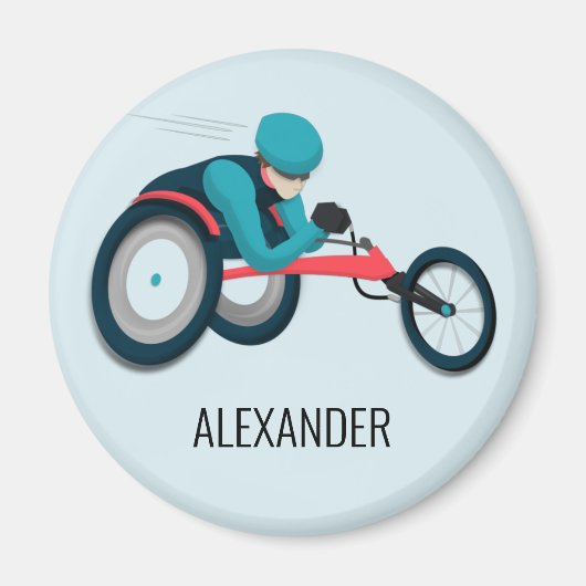 Aimant Course en fauteuil roulant (Devant)