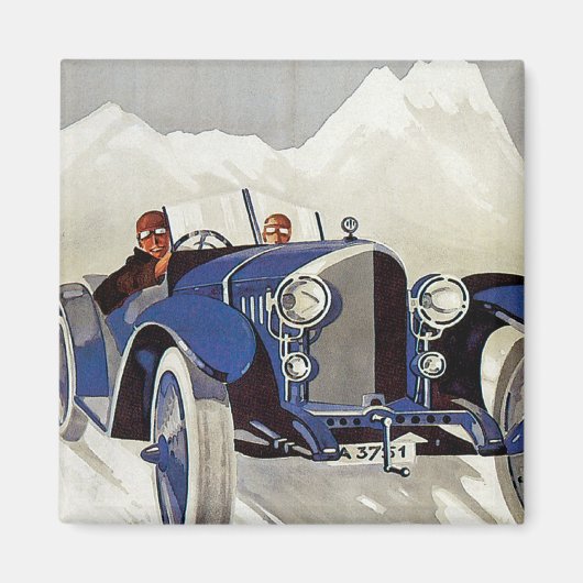 Aimant Course routière vintage (Devant)