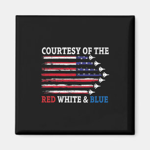 Aimant Courtoisie du rouge blanc et bleu