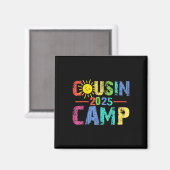 Aimant Cousin Camp 2025 Camping Feu de camp Vacances d'ét (Recto/Verso)