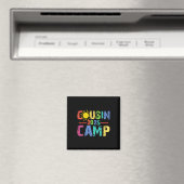 Aimant Cousin Camp 2025 Camping Feu de camp Vacances d'ét (In Situ (Lave-vaisselle))
