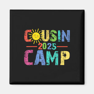 Aimant Cousin Camp 2025 Camping Feu de camp Vacances d'ét