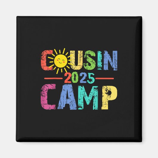 Aimant Cousin Camp 2025 Camping Feu de camp Vacances d'ét (Devant)