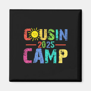 Aimant Cousin Camp 2025 Camping Feu de camp Vacances d'ét