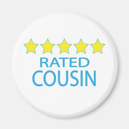 Aimant Cousin cinq étoiles (Devant)