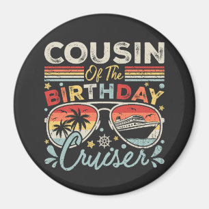 Aimant Cousin du Cercle de Vacances de Cruiser Anniversai