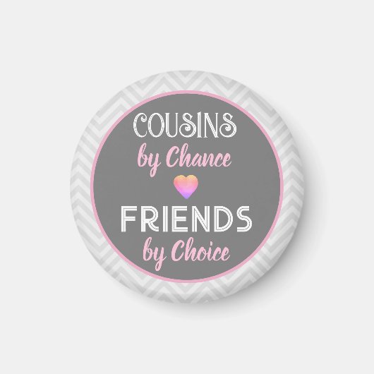 Aimant Cousins ! Cadeau spécial d'amitié (Devant)