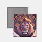 Aimant Coussin d'impression Lion Majestic (Recto/Verso)