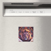 Aimant Coussin d'impression Lion Majestic (In Situ (Lave-vaisselle))