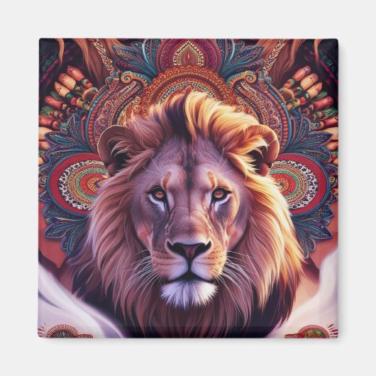 Aimant Coussin d'impression Lion Majestic (Devant)
