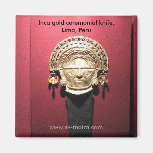 Aimant Couteau cérémonial en or inca (Tumi), Lima, Pérou