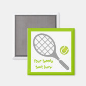 Aimant Coutume de raquette et de boule de tennis (Recto/Verso)