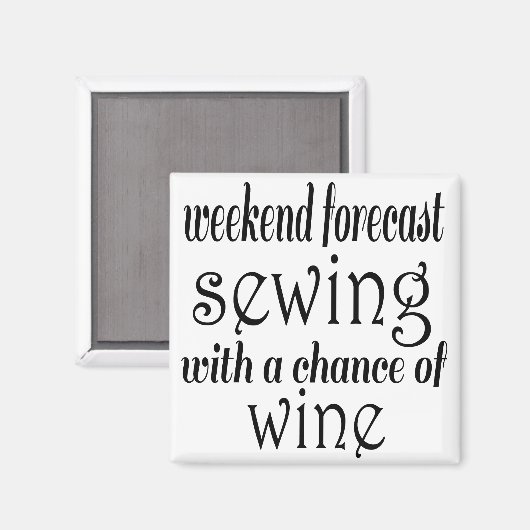 Aimant Couture et vin (Recto/Verso)