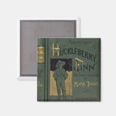 Aimant Couverture de 'Adventures of Huckleberry Finn' par (Recto/Verso)
