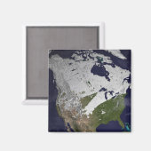 Aimant Couverture de neige d'hiver dans l'hémisphère nord (Recto/Verso)