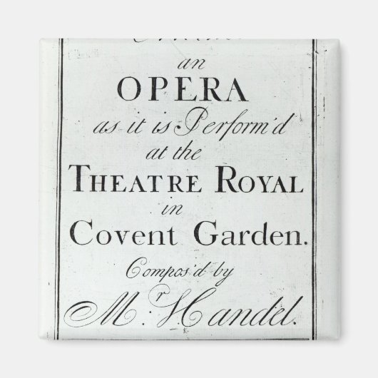 Aimant Couverture de Partition pour Alcina (Devant)